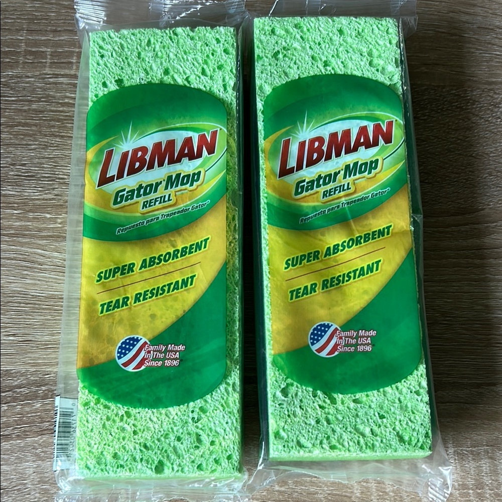 Green Libman Gator Mop Refills